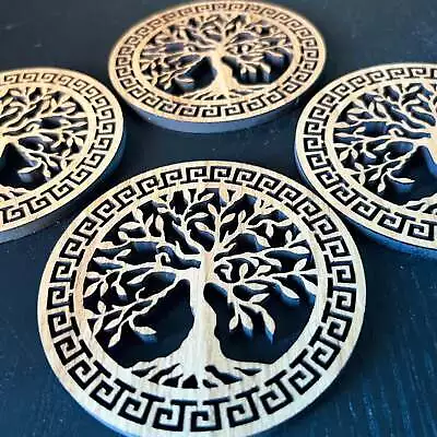 Wooden Celtic Tree Of Life Coasters • £9.99