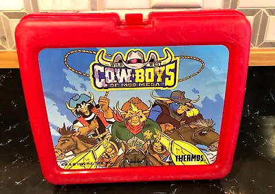 1992 Vintage Wild West Cowboys Of Moo Mesa Thermos Lunchbox R.E. Bee Inc • $80.50
