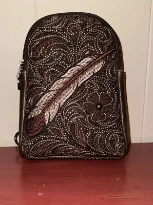 Montana West Embroidery Feathers Crossbody Bag Sling Purse • $35