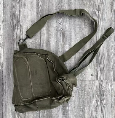 US ARMY GAS Mask Canvas Bag Chemical Biological Field BAG ONLY M17A1 • $30