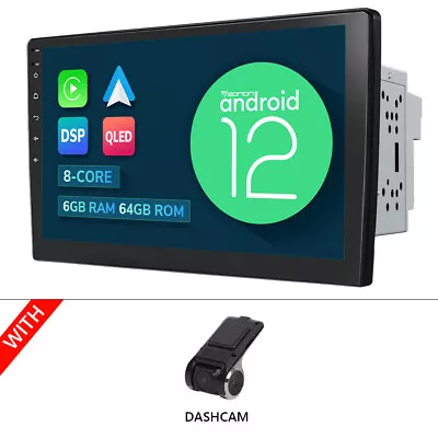 DVR+10.1  Android 12 8Core Double 2 DIN Car Radio Stereo GPS Bluetooth Head Unit • $328.05