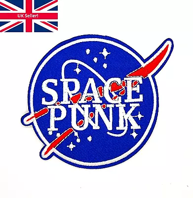 SPACE PUNK Iron On Patch NASA Inspired Embroidered Badge Patches For Clothes UK • £2.75