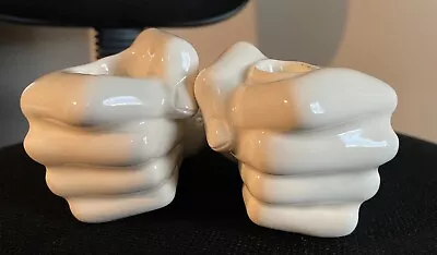 Vintage Nancy Funk Pair Of Ceramic Hands Pop Art Toilet Paper Towel Bar Holder • $50