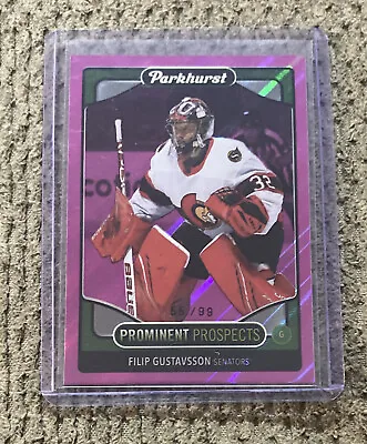 2021-22 Parkhurst Hockey Purple Prominent Prospects Filip Gustavsson /99 💥SP • $16.65