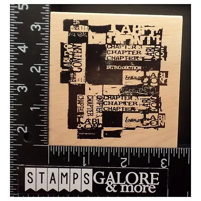 Club Scrap Rubber Stamps STEAMPUNK MIXED MEDIA BLOCKS WORDS BACKGROUND #1001 • $7.19