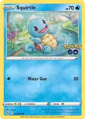 Squirtle 015/078 Pokemon Go Pokemon Card NM • $2.29