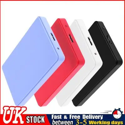 UK Portable Hard Drive Enclosure USB Cable External Storage HDD Box For WINDOWS7 • £8.57