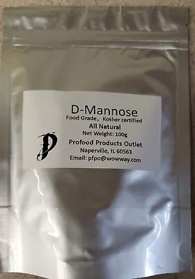 D-Mannose Pure 100g (=500 Mg X200) Cleanses The Bladder 4 Urinary Track Health • $8.99