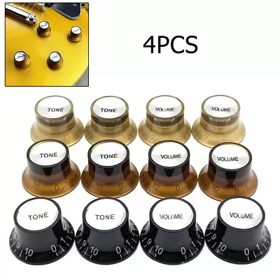 Black Gold Brown Tone Volume Control Knobs For Gibson EPI Les Paul SG ST Etc • $24.23