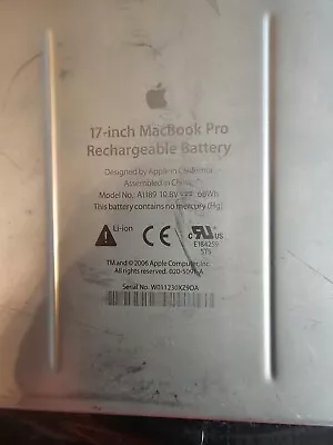 Original Apple 17-inch A1189 MacBook Pro Rechargeable Battery  • $60