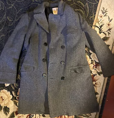 Vintage Fox Knapp Peacoat Wool SZ 40  Winter Jacket Made USA 6 Button 3 Pocket • $68.99