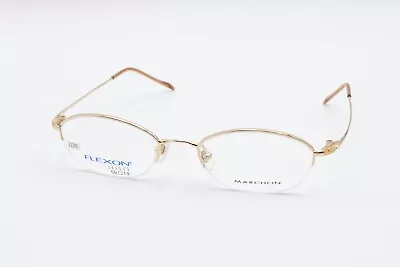 FLEXON Select By Marchon GEP 1131 Shiny Gold 50-19-135 Half Rim Frames J129 • $59.99