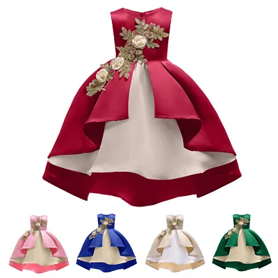 Flower Girls Princess Dress Kids Wedding Party Pageant Birthday Christmas Gown • $38.56