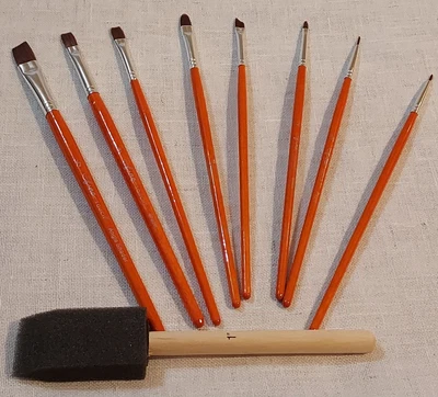$5.95 • Buy Bosobo 6 Pc Paint Brush Set + Foam Brush