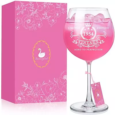 70th Birthday Gifts For Her1954 Wine Glasses Birthday Gift For 70 Years Old W... • $26.98
