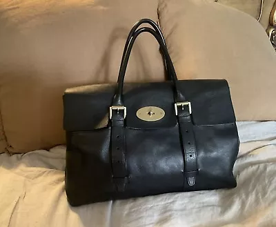 Mulberry Piccadilly Bag Extra Large Bayswater Bag Bovine Leather Black Holdall • £950