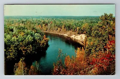 Howard City MI-Michigan Muskegon River Autumn Scene Vintage Souvenir Postcard • $7.99