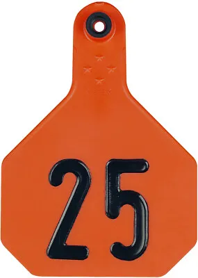 Y-Tex 4 Star Large Cattle Ear Tags Orange Numbered 176-200 • $46.94