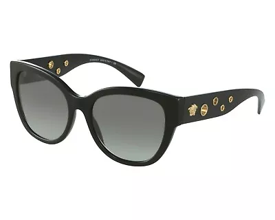 $269.95 • Buy RARE NEW Genuine VERSACE Medusa Black Cat-Eye Grey Lens Sunglasses VE4314 GB1/11