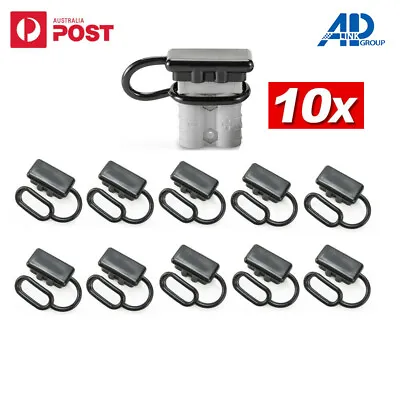 10x Black Dust Cap Anderson Plug Cover Connectors 50AMP Battery Caravn 12-24V • $19.95