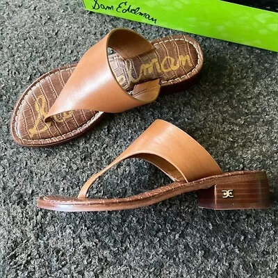 Sam Edelman Jaynee Leather T-Strap Sandals Size 5.5 New • $45