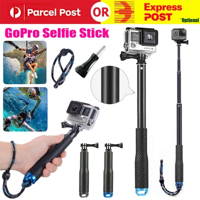 $12.81 • Buy Monopod Pole Mount Handle Selfie Stick Telescopic For GoPro Hero 8 7 6 5 4 3+