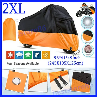 XXL Motorcycle Cover Bike Waterproof Outdoor Rain Dust Protector Sun UV Proof • $15.59