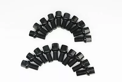 20 Black M14x1.5 Ball Seat Lug Bolts Nuts 28mm Shank For Audi VW Mercedes Benz • $39.99