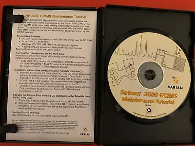 Varian Saturn 2000 GC/MS Maintenance Tutorial CD • $60