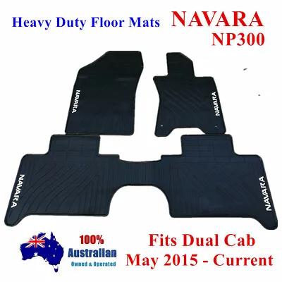 All Weather Floor Mats For Nissan Navara NP300 D23 Pro4x Dual Cab 2015 - 2023 • $85