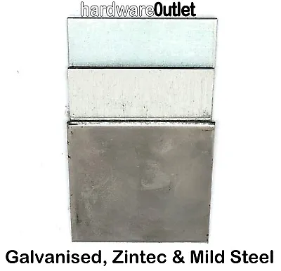 Galvanised Zintec Mild Steel SHEET Guillotine Cut & Bespoke Cutting Service • £3.82