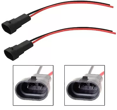 Wire Pigtail Male 9005 HB3 Two Harness Head Light High Beam Replace Connector • $9.97