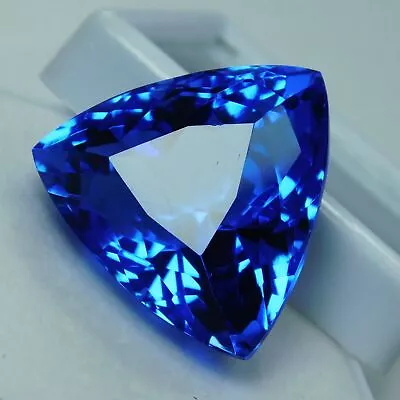  51 Ct AA+ Blue Tanzanite Loose Gemstone Certified Trillion Shape • £19.11