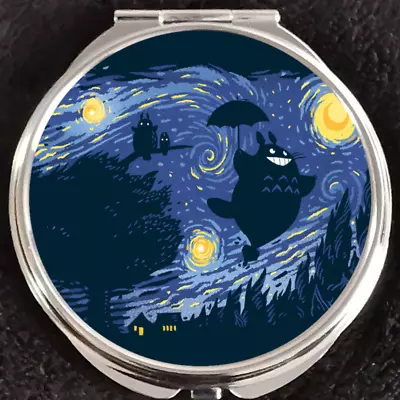 Totoro Starry Night Van Gogh Umbrella Ghibli Disney Makeup Compact Double Mirror • $9.99