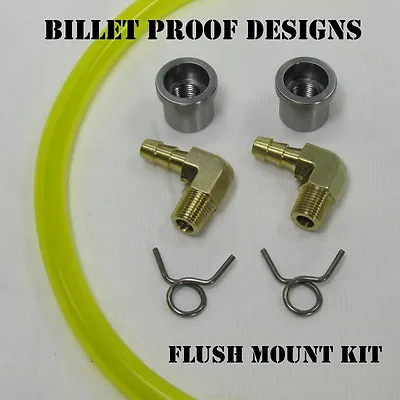 Motorcycle YELLOW Fuel Hose FLUSH Gas Gauge Sight Window BRASS Custom MADE IN US • $29.95