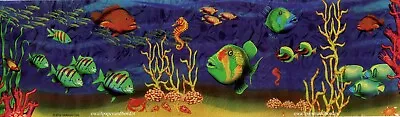 Peel & Stick Tropical Fish Under The Sea Ocean Coastal Bathroom Wallpaper Border • $8.24