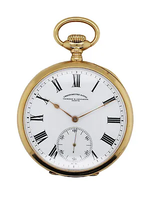 Vacheron & Constantin Chronometre Royal 18k YG Open Face Pocket Watch Circa • $6215