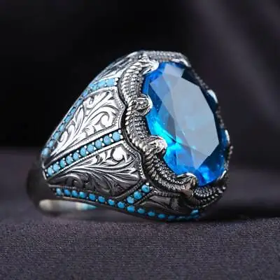 Vintage Women Men Cubic Zirconia 925 Silver Rings Wedding Party Jewelry Gift New • $2.76