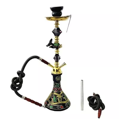 53cm 2 Hose Traditional Collectible Gift Glass Fish Shisha Hookah  Complete Set • $88.16