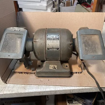 Vintage Sears Dunlap No 115.7396 1/4 HP 6  Bench Grinder 3450 RPM Used Working • $129.97
