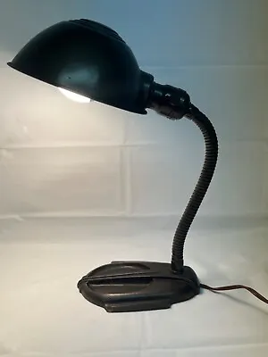 Vintage Industrial Gooseneck Adjustable Desk Table Lamp Metal Art Deco • $129.90