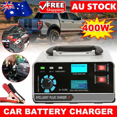 Automatic Car Battery Charger 12V 400W ATV Truck Boat Caravan Motorcycle Repair • $47.95