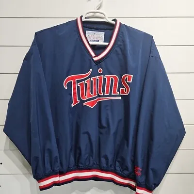 Vtg Starter Minnesota Twins MLB Baseball Warmup Jacket Coat Mens Large Dugout • $44.95