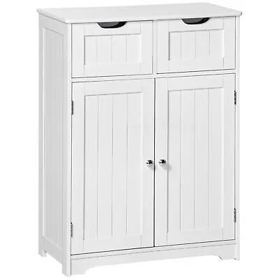 Towel Bathroom Storage Cabinet With Doors Floor Cupboard Adjustable Shelf Small • $85.27