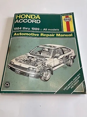 Haynes Repair Manual 42011 Honda Accord 1984-1989 All Models • $5