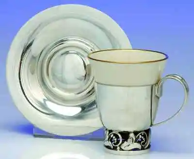 International La Paglia Designed Sterling Demitase Cup Saucer & Liner 4132136 • $159.95