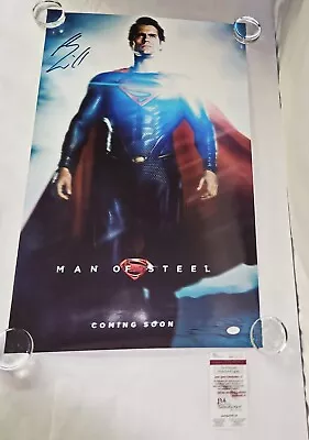 ! Henry Cavill Autographed 20x30 Superman Man Of Steel Poster JSA PSA WITNESS ! • $397.98