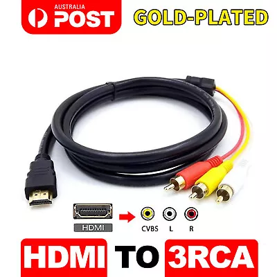 HDMI To Composite 3 RCA AV Audio Vdieo Converter RCA/S-Video Cable HDTV DVD Cord • $8.99