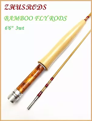 ZHUSRODS Bamboo Fly Rods 6' 6  3wt/Cane Poles/Fishing Rods • $157