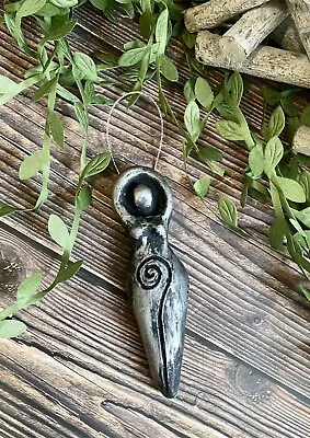 SALE! Pagan Goddess Hanging Decoration Ceramic Artisan Wiccan Witch Beltane 🖤 • £4.55